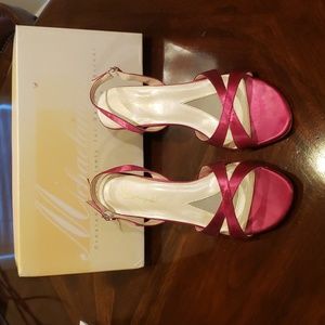 Michaelangelo- David's Bridal- Amanda style Dress Heels- Magenta dyed Size:8M
